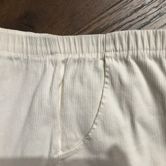 Tight Ribbed Off White Corduroy Trousers - Picture 2 of 5